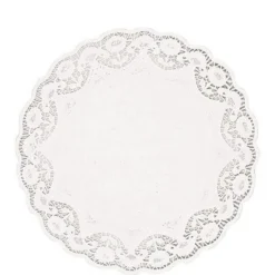 White Round Paper Doilies 8ct