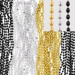 Black, Gold & Silver Bead Necklaces 50ct