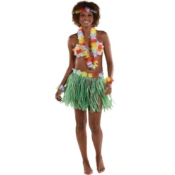 Adult Large Faux Grass Skirt Kit, 5pc -Party Supply Store 215393 02