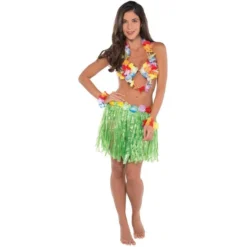 Adult Large Faux Grass Skirt Kit, 5pc -Party Supply Store 215393 03