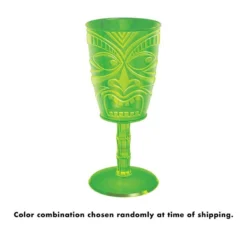 Tiki Plastic Wine Glass 14oz -Party Supply Store 345889 02