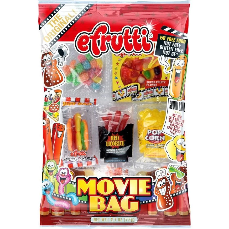 Efrutti Assorted Gummy Pouches Movie Bag 6ct 1 Efrutti Assorted Gummy Pouches Movie Bag 6ct