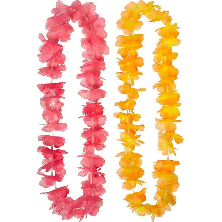 Rainbow Flower Leis 6ct 2 Rainbow Flower Leis 6ct - Image 2