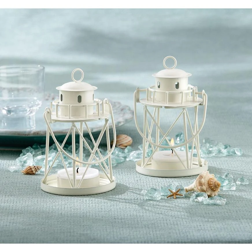 White Mini Lighthouse Tealight Candle 1 White Mini Lighthouse Tealight Candle