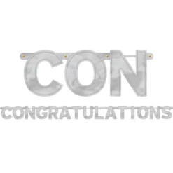 Silver Congratulations Letter Banner