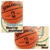 Spalding Basketball Invitations & Thank You Notes For 8