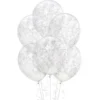 6ct, 12in, Clear Filigree Balloons