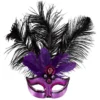 AMSCAN Purple Temptation Feather Masquerade Mask