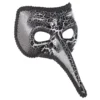 Black Crackle Long Nose Mask