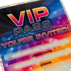 Premium Prismatic VIP Pass Invitations 8ct -Party Supply Store 493369 02