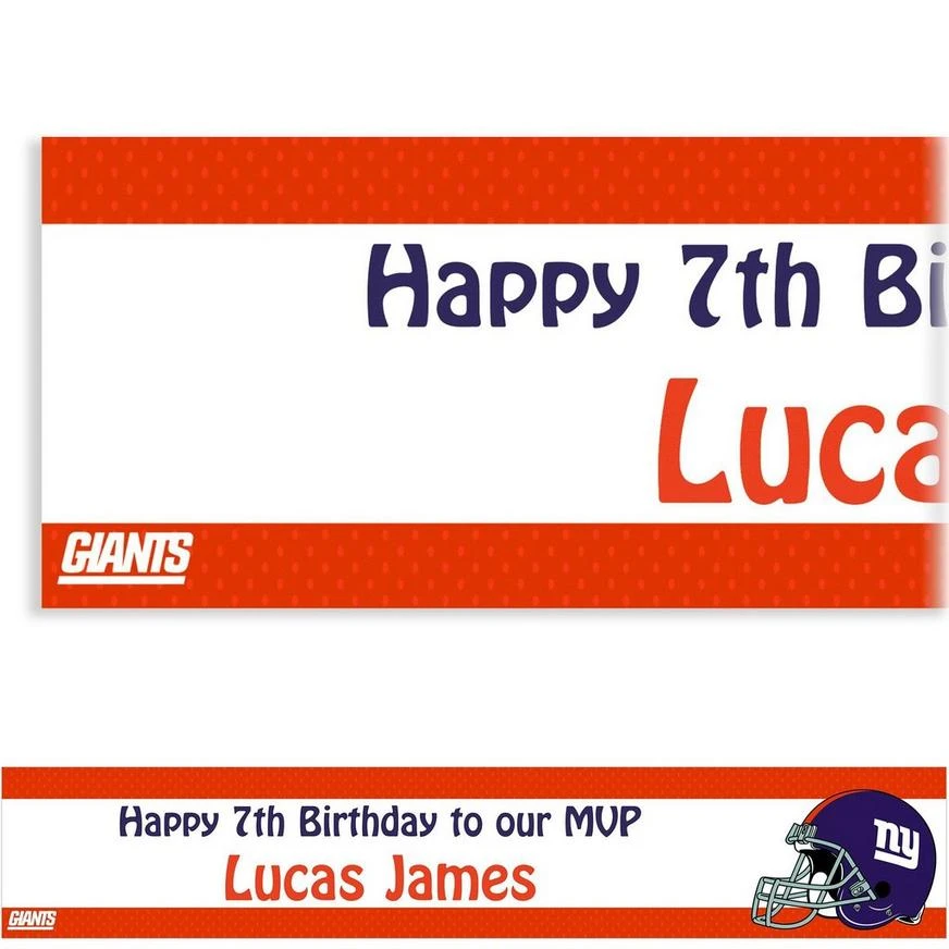 Custom New York Giants Banner 6ft 1 Custom New York Giants Banner 6ft