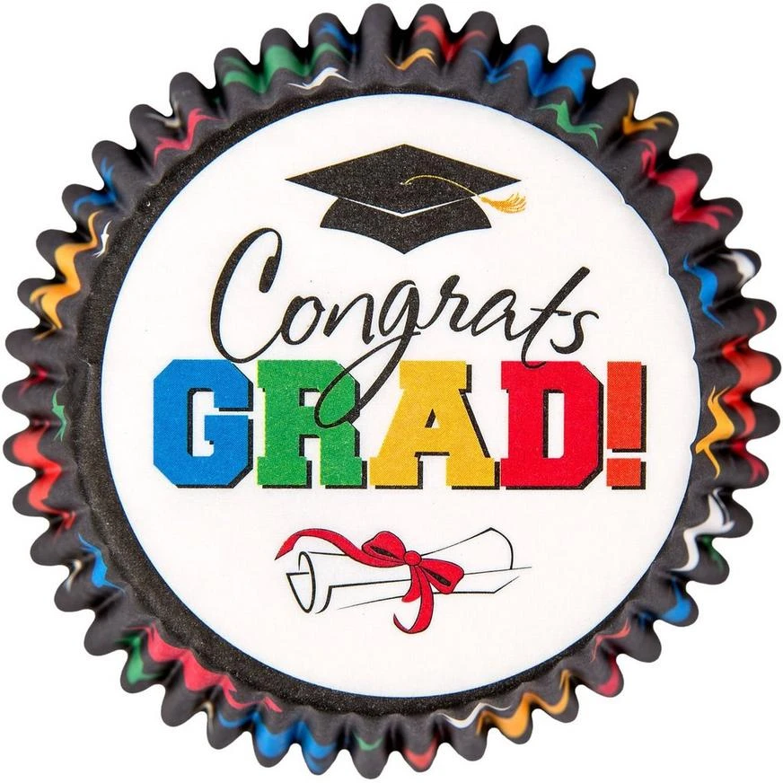 Multicolor Graduation Cupcake Decorating Kit For 24 2 Multicolor Graduation Cupcake Decorating Kit For 24 - Image 2