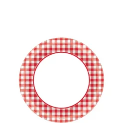 Picnic Party Red Gingham Dessert Plates 40ct