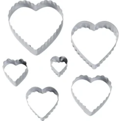 Wilton Heart Fondant & Cookie Cutters 6ct
