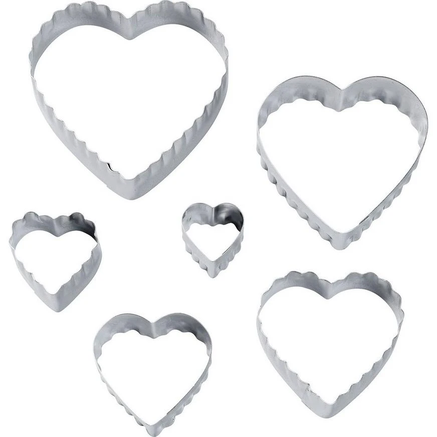 Wilton Heart Fondant & Cookie Cutters 6ct 1 Wilton Heart Fondant & Cookie Cutters 6ct