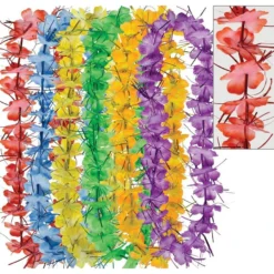Colorful Tinsel Leis 6ct