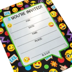 Metallic Smiley Graduation Invitations 8ct 5 Metallic Smiley Graduation Invitations 8ct -Party Supply Store 685106 02