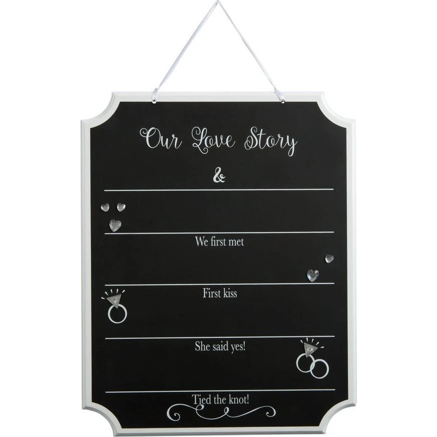 Our Love Story Wedding Chalkboard Sign 1 Our Love Story Wedding Chalkboard Sign