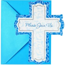 Blue Cross Invitations 8ct
