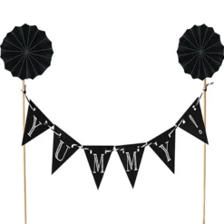 Chalkboard Pennant Banner Cake Topper