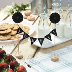 Chalkboard Pennant Banner Cake Topper -Party Supply Store 753642 02
