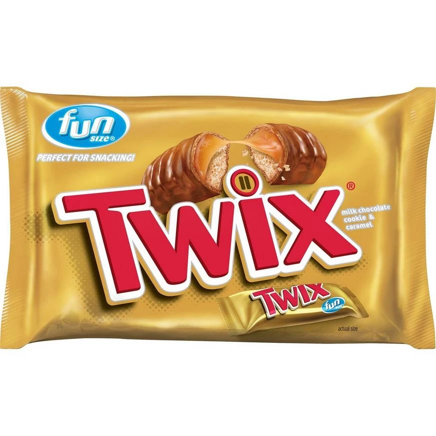 Twix Fun Size Caramel & Milk Chocolate Cookie Bars Bag, 20pc 1 Twix Fun Size Caramel & Milk Chocolate Cookie Bars Bag, 20pc