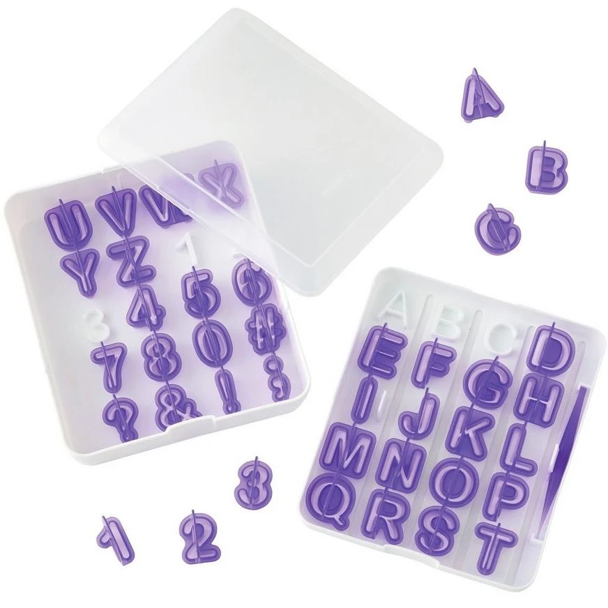 Wilton Alphabet & Number Fondant Cut-Outs Set 42pc 1 Wilton Alphabet & Number Fondant Cut-Outs Set 42pc