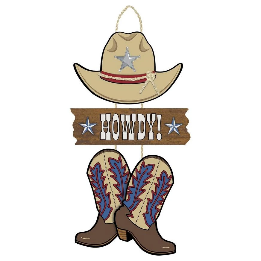Yeehaw Western Howdy Stacked Sign 1 Yeehaw Western Howdy Stacked Sign