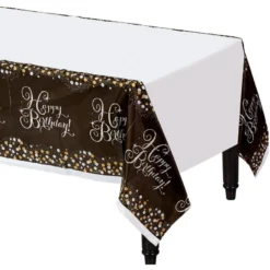 Happy Birthday Table Cover - Sparkling Celebration
