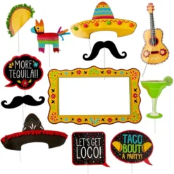 Jumbo Fiesta Photo Booth Props 12ct