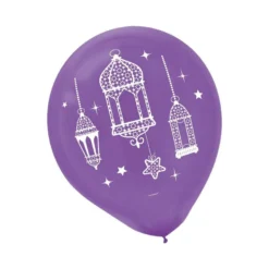 AMSCAN 15ct, Crescent Moon & Mosque Eid Balloons -Party Supply Store 781068 03