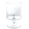 Short CLEAR Plastic Pedestal Cylinder Container