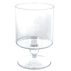 Short CLEAR Plastic Pedestal Cylinder Container