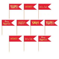 AMSCAN Red Party Picks 24ct