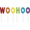 AMSCAN Glitter Woohoo Cake Picks 6pc