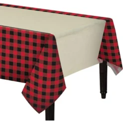 Buffalo Plaid Table Cover, 54in X 102in