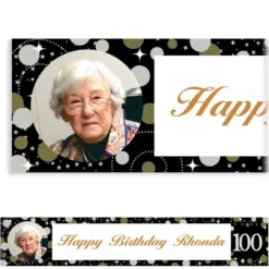 Custom Sparkling Celebration 100 Photo Banner