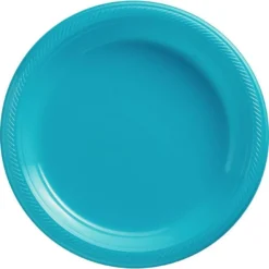 Caribbean Blue & Kiwi Green Plastic Tableware Kit For 50 Guests -Party Supply Store 788719 02