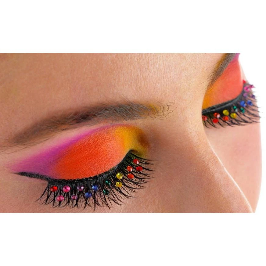AMSCAN Rainbow Rhinestone Eyelashes 1 AMSCAN Rainbow Rhinestone Eyelashes