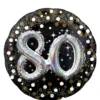 80th Birthday Balloon - 3D Sparkling Celebration, 36in