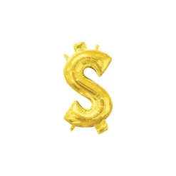 Air-Filled Gold Money Symbol Balloon