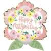 Floral Mother's Day Satin Flower Balloon, 25in