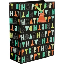 Large Paper Patterned Letter Birthday Gift Bag