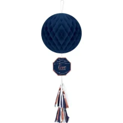 Navy Love Honeycomb Decoration With Tail