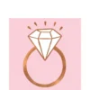 Blush & Rose Gold Diamond Ring Lunch Napkins 16ct
