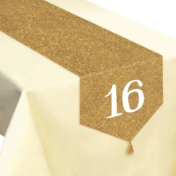 Glitter Gold Sweet 16 Table Runner