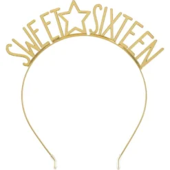 Gold Star Sweet Sixteen Birthday Headband