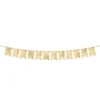 Create Your Own Gold & White Striped Pennant Banner