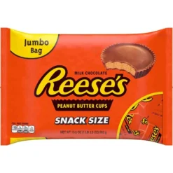 Milk Chocolate Reese's Peanut Butter Cup Snack Size Jumbo Bag 1.22lb