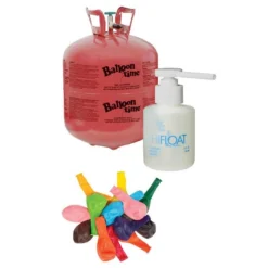 Balloon Time Large Helium Tank With 30 Balloons, Ribbon & Hi-Float